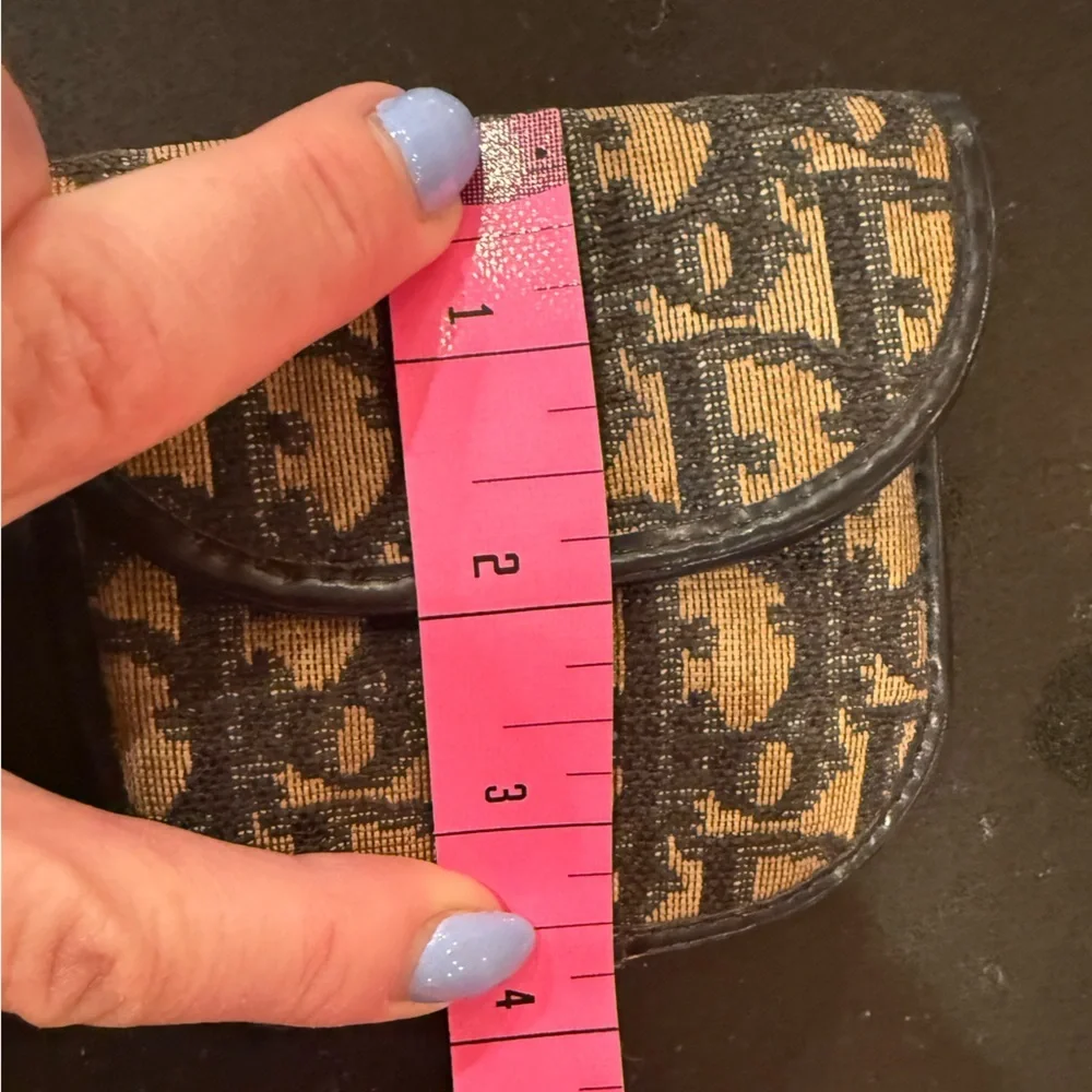 Dior Black and Tan Monogram Wallet